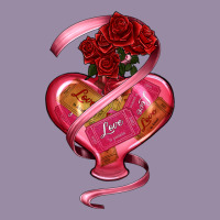 Heart Glass Vase Love Tickets With Rose Classic Tee | Teevron