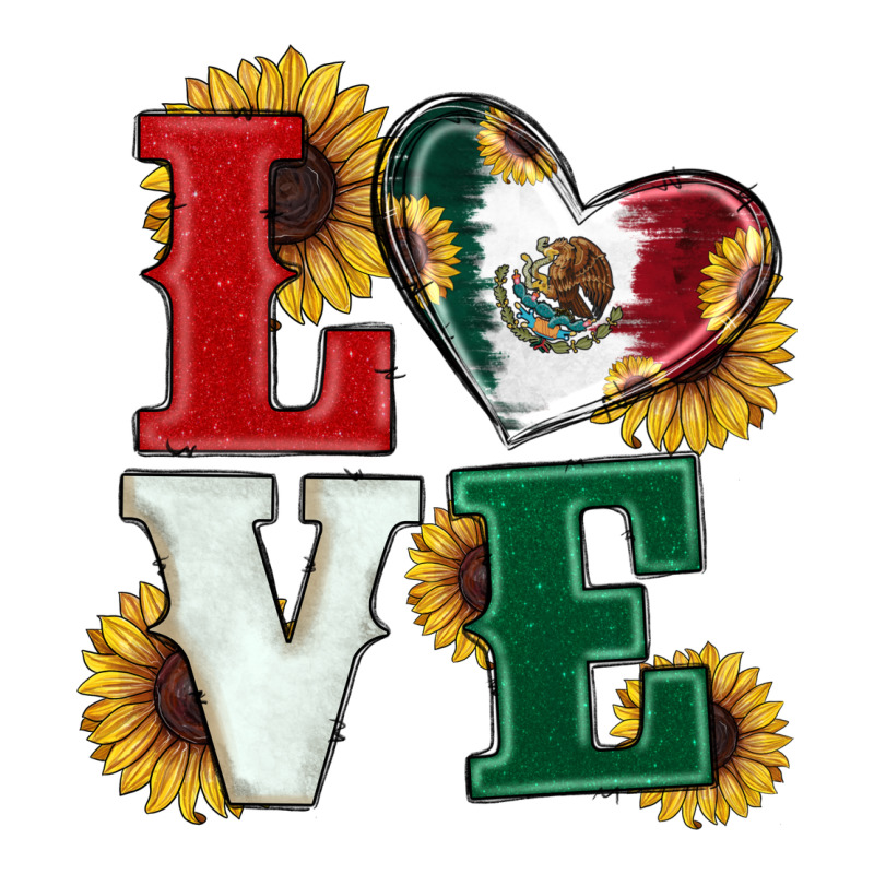 Mexican Flag With Sunflowers Love Zipper Hoodie by RanaPortraitStore | Teevron