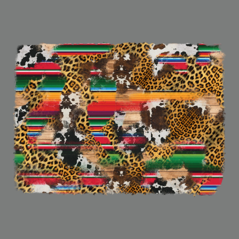 Western Serape Cowhide And Leopard Background Premium Hoodie by Artiststas | Teevron