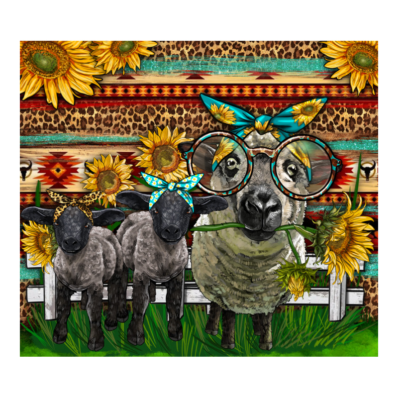 Western Cute Hampshire Sheep Family Premium Tee by LillyAllenDesigns | Teevron