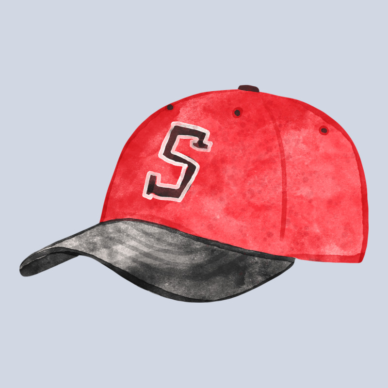 Red Softball Cap Fa Element Premium Sweatshirt by FaDigitalArtStudio | Teevron