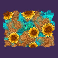 Sunflower Turquoise And  Leather Background Premium Hoodie | Teevron