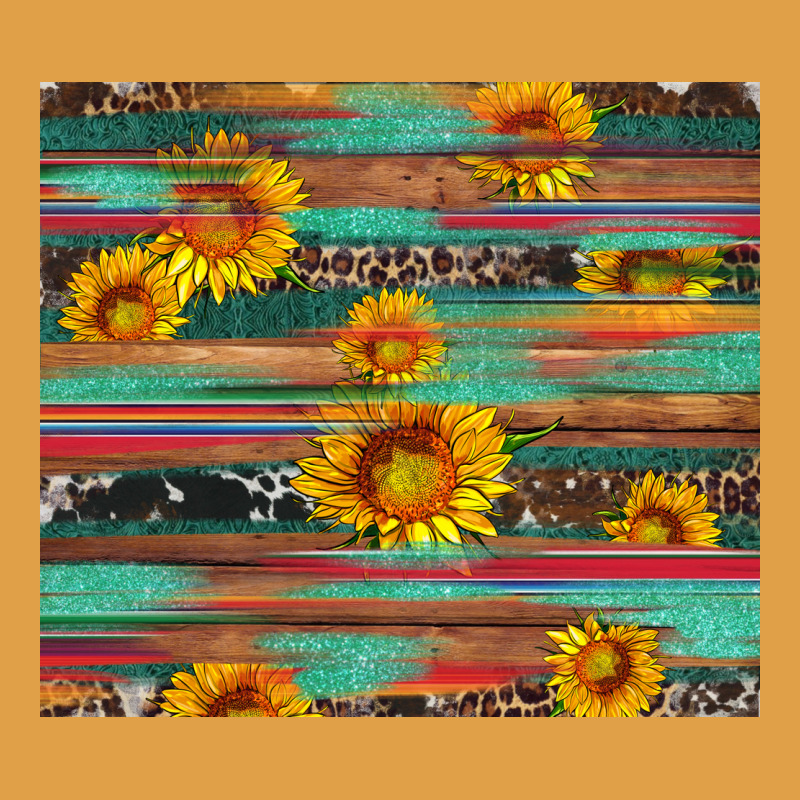 Sunflower Serape Wood And Cowhide Premium Hoodie by Artiststas | Teevron