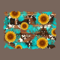 Sunflower And Cowhides With Wood And Turquoise Background Premium Hoodie | Teevron