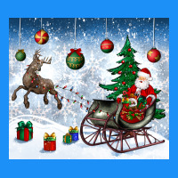 Christmas Santa Deer And Presents Classic Tee | Teevron