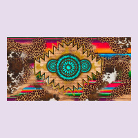 Western Gemstone And Leopard With Serape Licanse Plate Premium Hoodie | Teevron