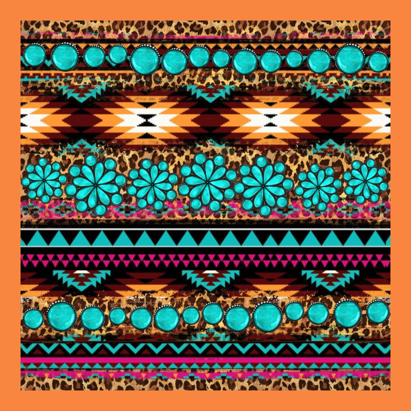 Aztec Turquoise Gemstone Seamless Pattern Premium Sweatshirt by HRA Design Shop | Teevron