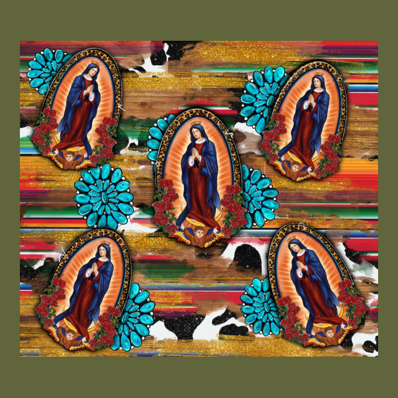 Serape Gemstone Glitter Cowhide Lady Of Guadalupe Classic Tee by RanaPortraitStore | Teevron