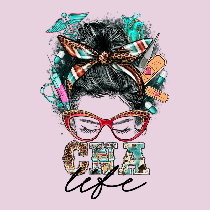 Nurse Cna Life Messy Bun Ladies Tee by BarkalooDesign | Teevron