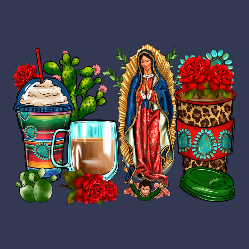 Lady Of Guadalupe Coffee Cups Heavyweight Hoodie by Zillion Design Studio | Teevron