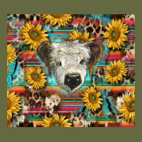 White Scottish Calf And Sunflowers Long Sleeve Tee | Teevron