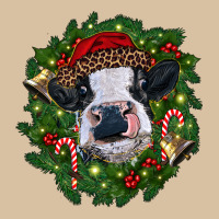 Heifer Cow With Christmas Wreath Heavyweight Hoodie | Teevron