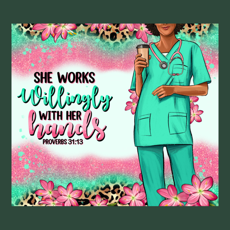 She Works Willingly With Her Hands Afro Nurse Zipper Hoodie by RanaPortraitStore | Teevron