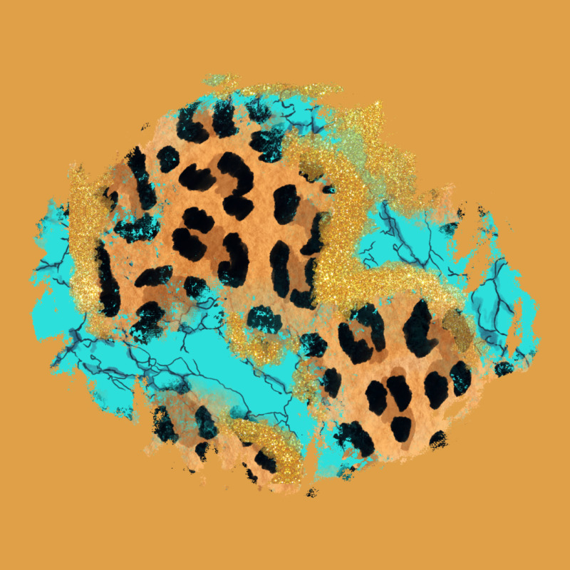 Glitter Leopard Turquoise Patch Premium Hoodie by AdoDesignShop | Teevron