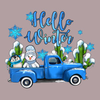 Hello Winter With Sniwman And  Truck Vintage Hoodie | Teevron