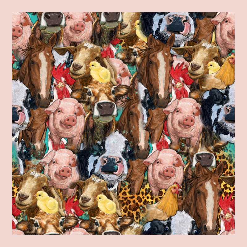 Western Farm Animals Seamless Pattern Premium Sweatshirt by HRA Design Shop | Teevron