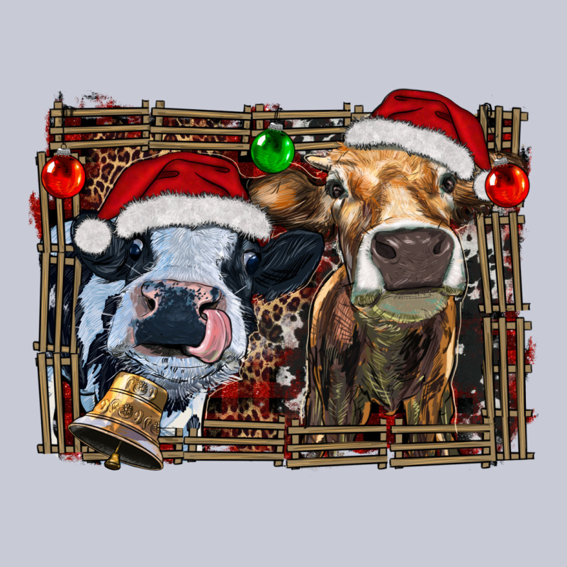 Christmas Heifers With Leopard And Cowhide Background Heavyweight Hoodie by RanaPortraitStore | Teevron