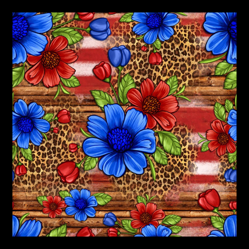 Patriotic Flowers Seamless Pattern Premium Sweatshirt by HRA Design Shop | Teevron