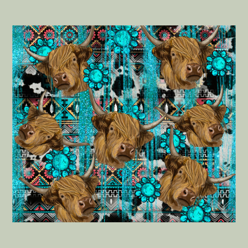 Western Aztec Highland Cow Classic Tee by RanaPortraitStore | Teevron
