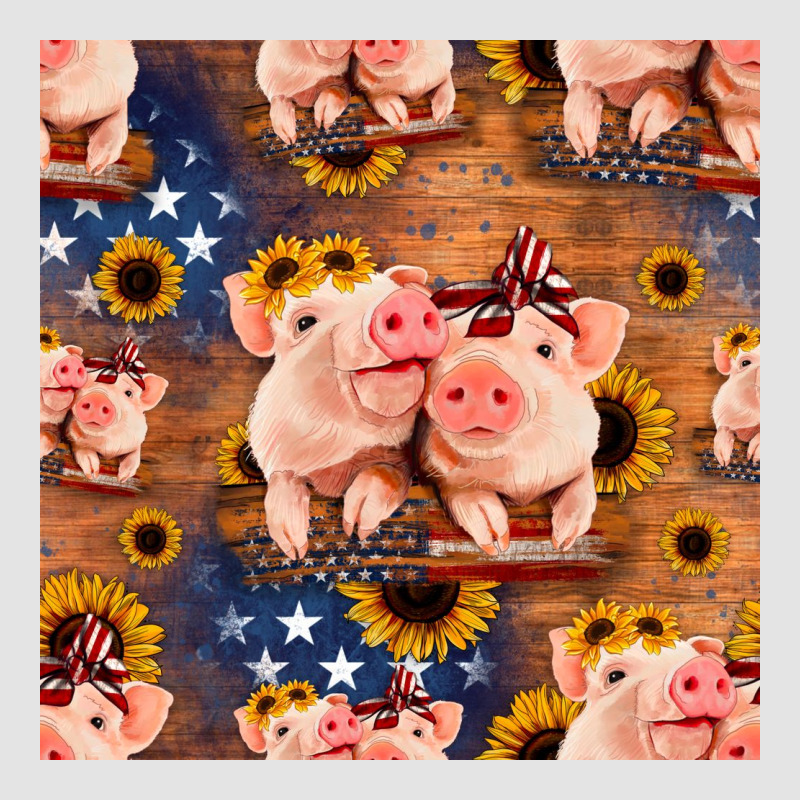 American Pigs Seamless Pattern Premium Sweatshirt by HRA Design Shop | Teevron
