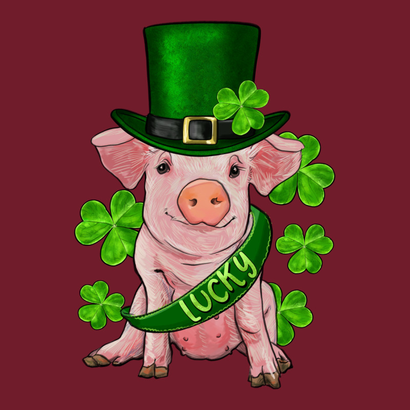 St. Patricks Day Lucky Baby Pig Zipper Hoodie by RanaPortraitStore | Teevron