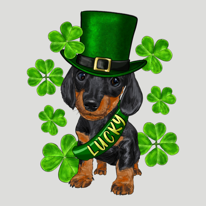 St. Patricks Day Lucky Dachshund Puppy Zipper Hoodie by RanaPortraitStore | Teevron