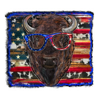 Bison With American Flag Classic Tee | Teevron
