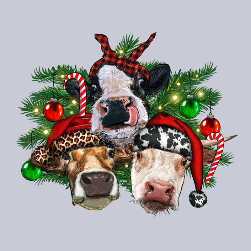 Christmas Cows With Tree Heavyweight Hoodie by RanaPortraitStore | Teevron