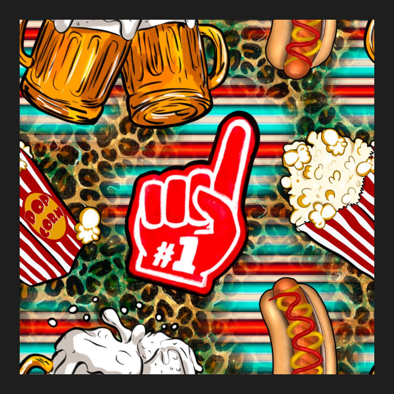 American Football Snacks With Serape And Leopard Classic Tee by BundleAndBundleShop | Teevron