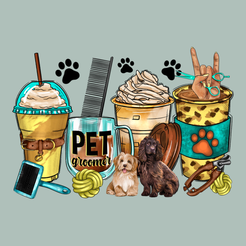 Pet Groomer Coffee Cups Heavyweight Hoodie by Zillion Design Studio | Teevron