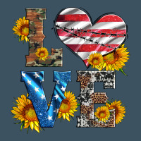 Love With Sunflowers And Usa Flag Urban Heavy Tee | Teevron