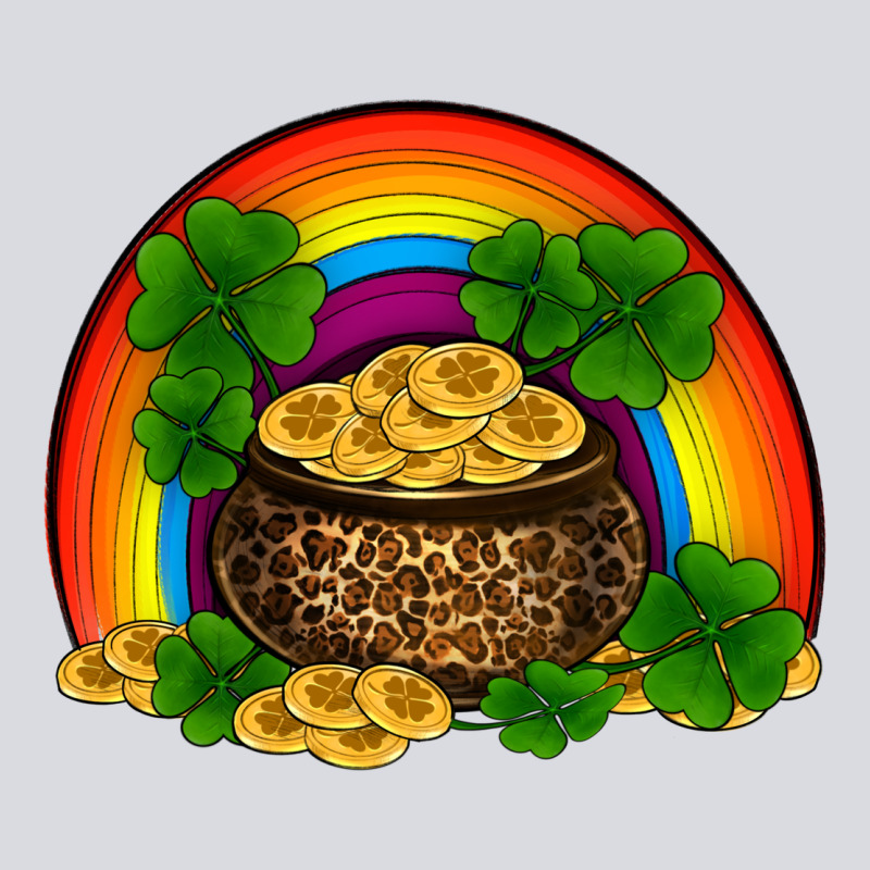St Patricks Shamrock Gold Leopard Rainbow Zipper Hoodie by RanaPortraitStore | Teevron