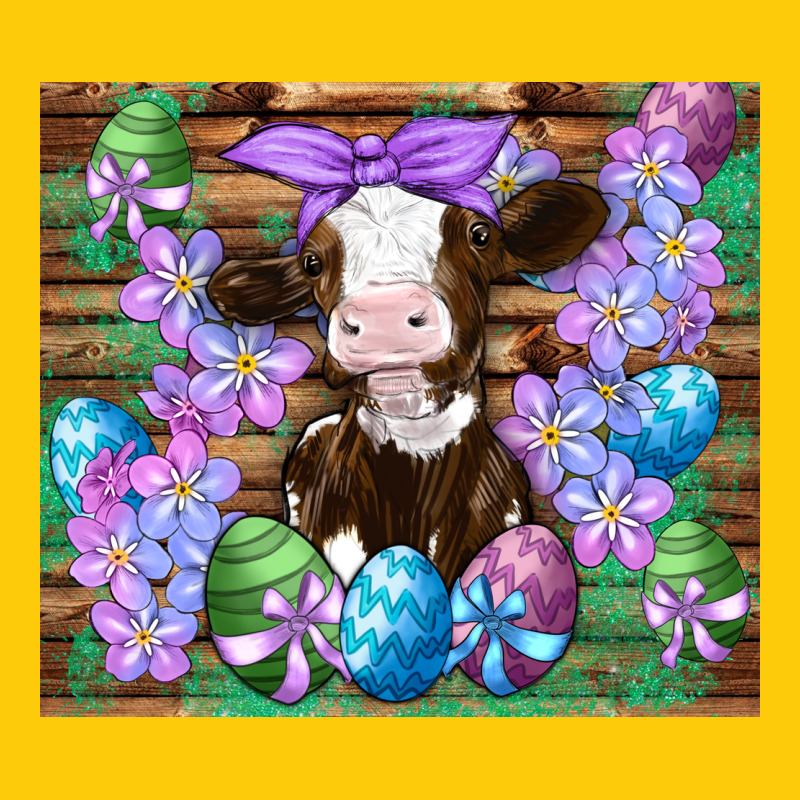 Easter Cow Eggs Flowers Daisys Premium Hoodie by Artiststas | Teevron