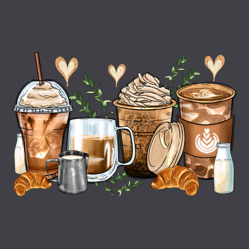 Latte Coffee Cups Heavyweight Hoodie by Zillion Design Studio | Teevron
