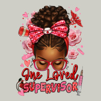 One Loved Supervisor Afro Messy Bun Heavyweight Hoodie | Teevron