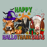 Happy Hallothanksmas With Cow Heavyweight Hoodie | Teevron