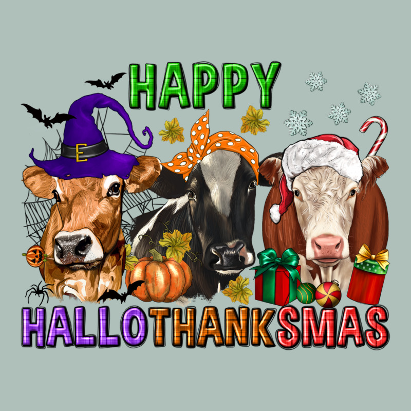 Happy Hallothanksmas With Cow Heavyweight Hoodie by texasbilliewilder | Teevron