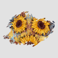 Sunflower Glitter Leather Patch Premium Hoodie | Teevron
