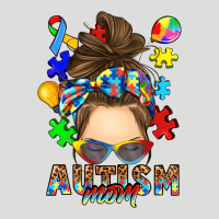 Messy Bun Autism Mom Zipper Hoodie | Teevron