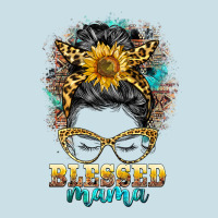Blessed Mama Messy Bun Ladies Tee | Teevron