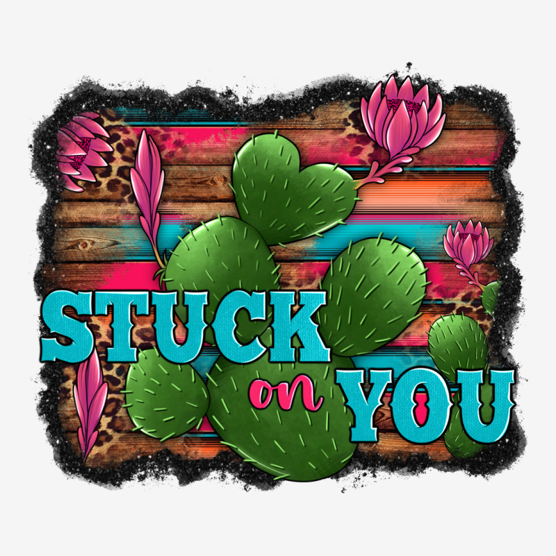 Stuck On You Heart Cactus Serape Leopard Background Urban Hoodie by Jasminsmagicworld | Teevron