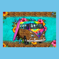 Hippie Van Floral Skinny Metal Can Holder Premium Sweatshirt | Teevron