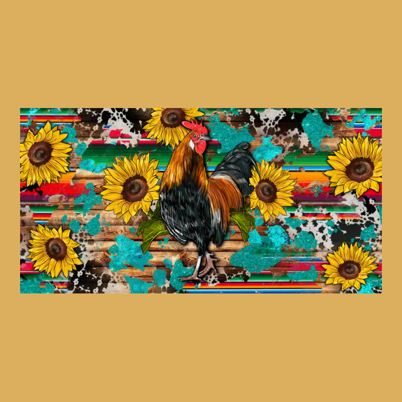 Western Coop Animals Rooster Sunflowers Cowhide Wooden Serape Glitter Premium Hoodie by Artiststas | Teevron
