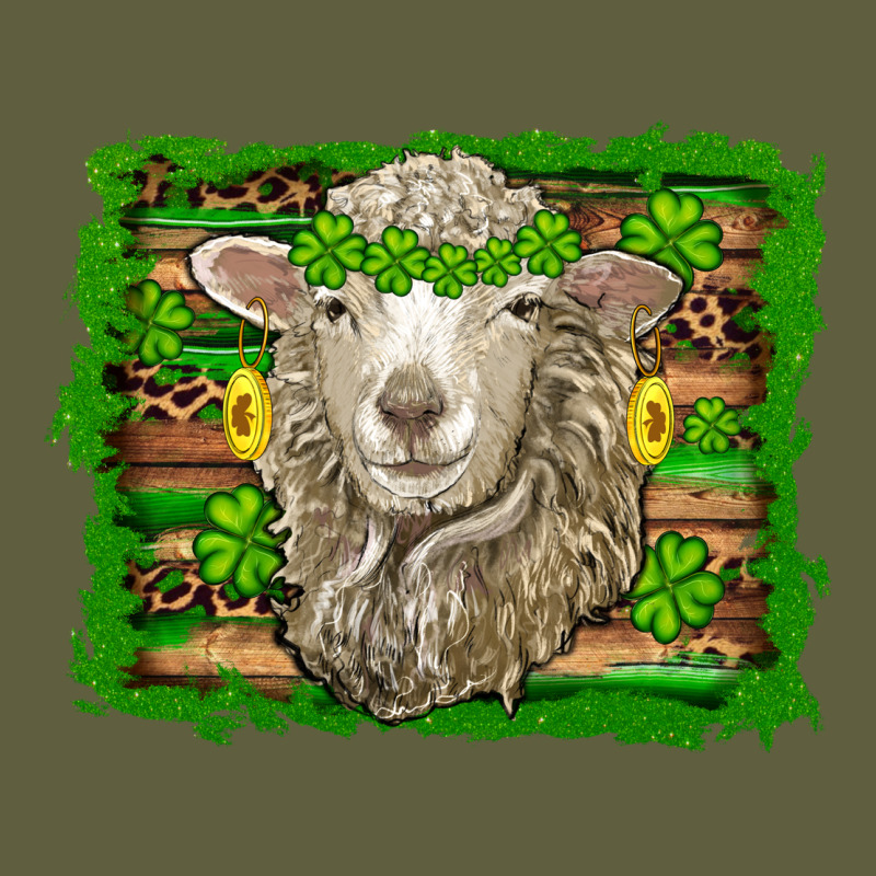 St Patricks Day Sheep Shamrock Gold  Serape Leopard Glitter Vintage Tee by Artiststas | Teevron