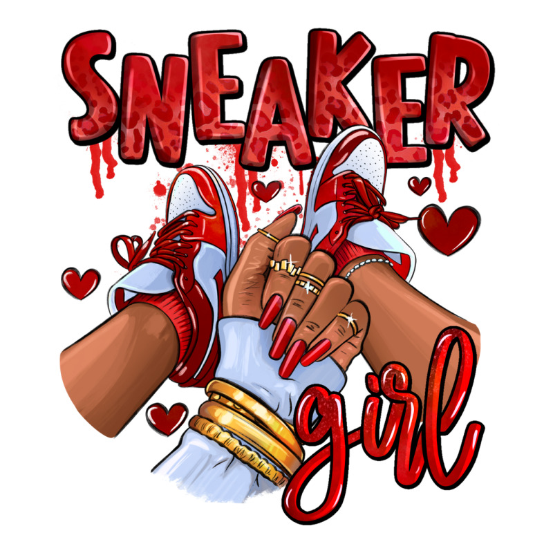 Red Sneaker Girl Afro Woman Classic Tee by RanaPortraitStore | Teevron