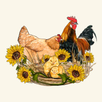 Western Coop Animals Farm Chicken Chick Rooster Sunflowers Premium Hoodie | Teevron