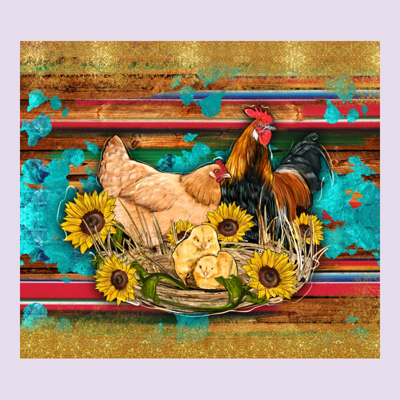 Western Coop Animals Farm Chicken Chick Rooster Sunflowers Wooden Sera Premium Hoodie by Artiststas | Teevron