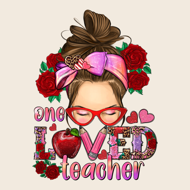 One Loved Teacher Messy Bun Zipper Hoodie by RanaPortraitStore | Teevron