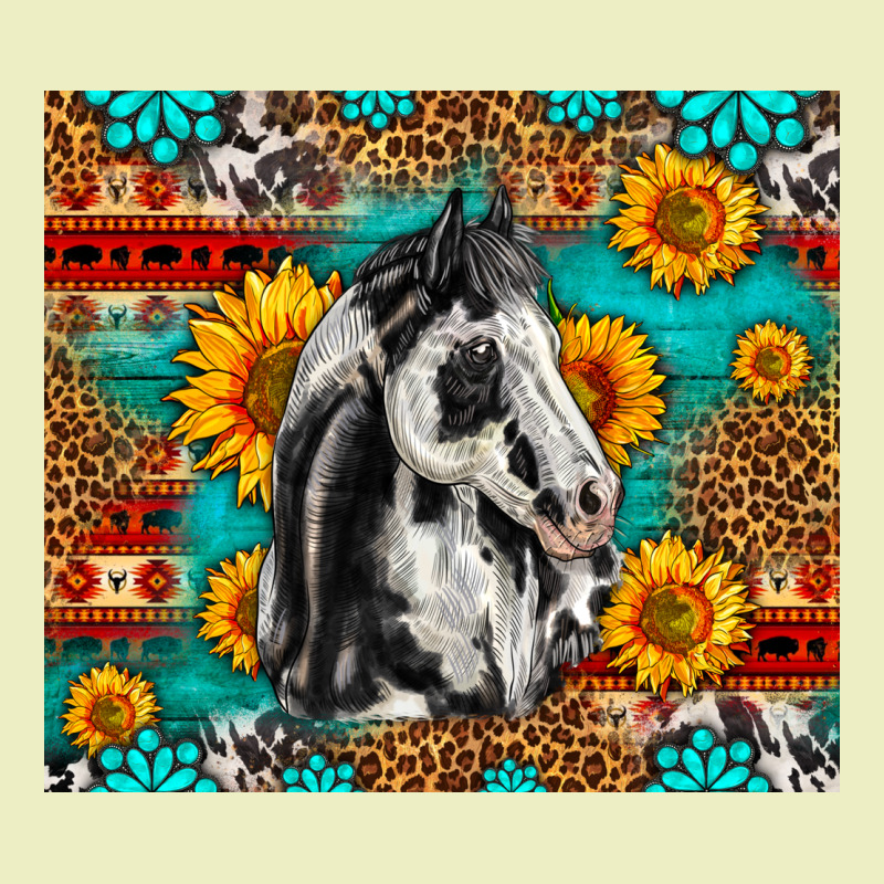 Aztec Sunflowers Horse Urban Hoodie by LillyAllenDesigns | Teevron