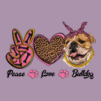Peace Love Bulldog Heavyweight Hoodie | Teevron